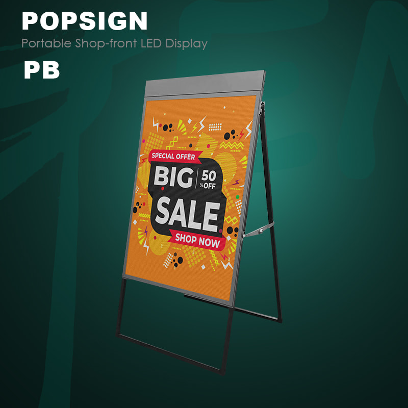 Póster de ventanas LED digitales.