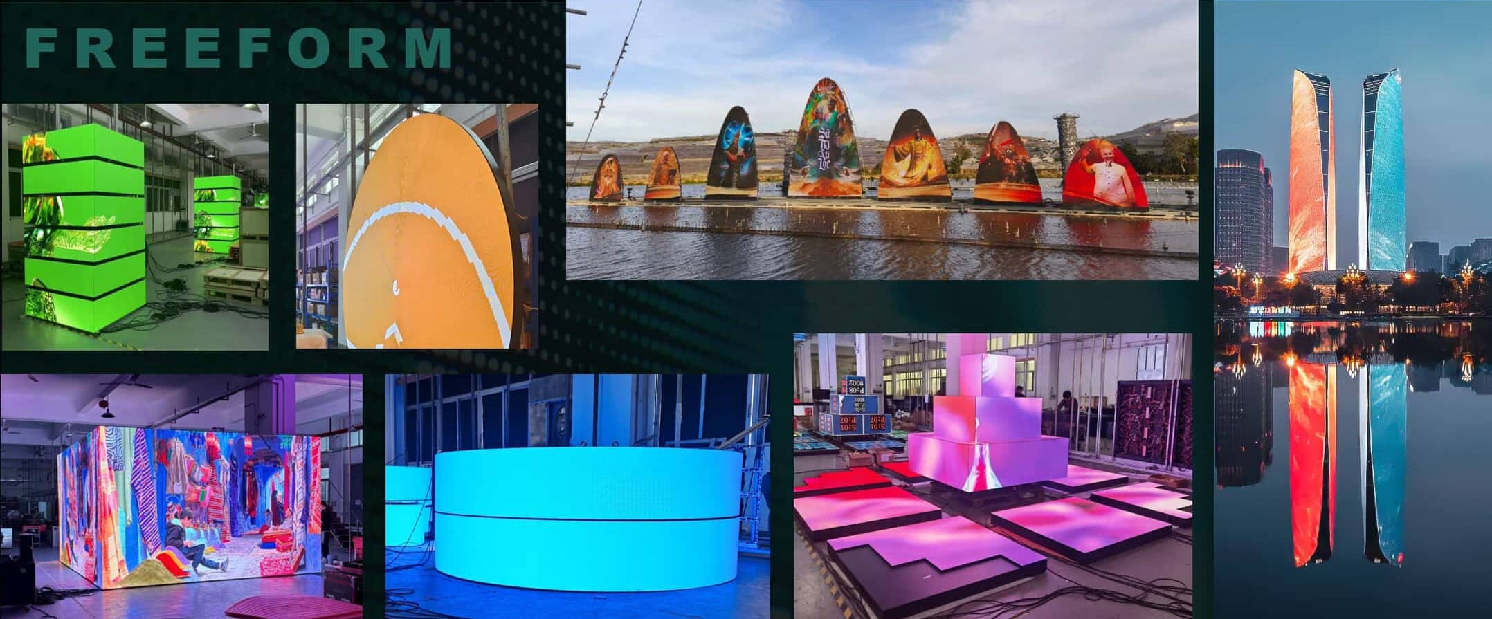 Pantalla LED de forma libre